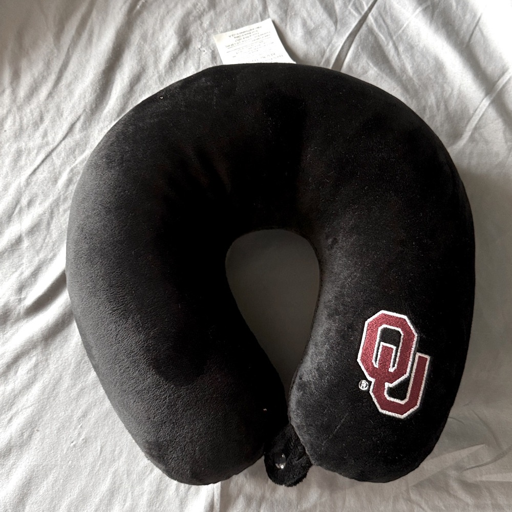 Travel Neck Pillow - University of Oklahoma - OU - Boomer Sooner